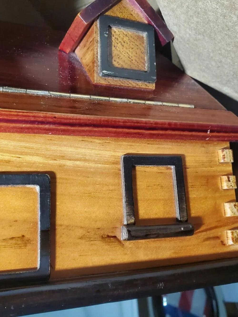 Wood House Jewelry Box - shipping included